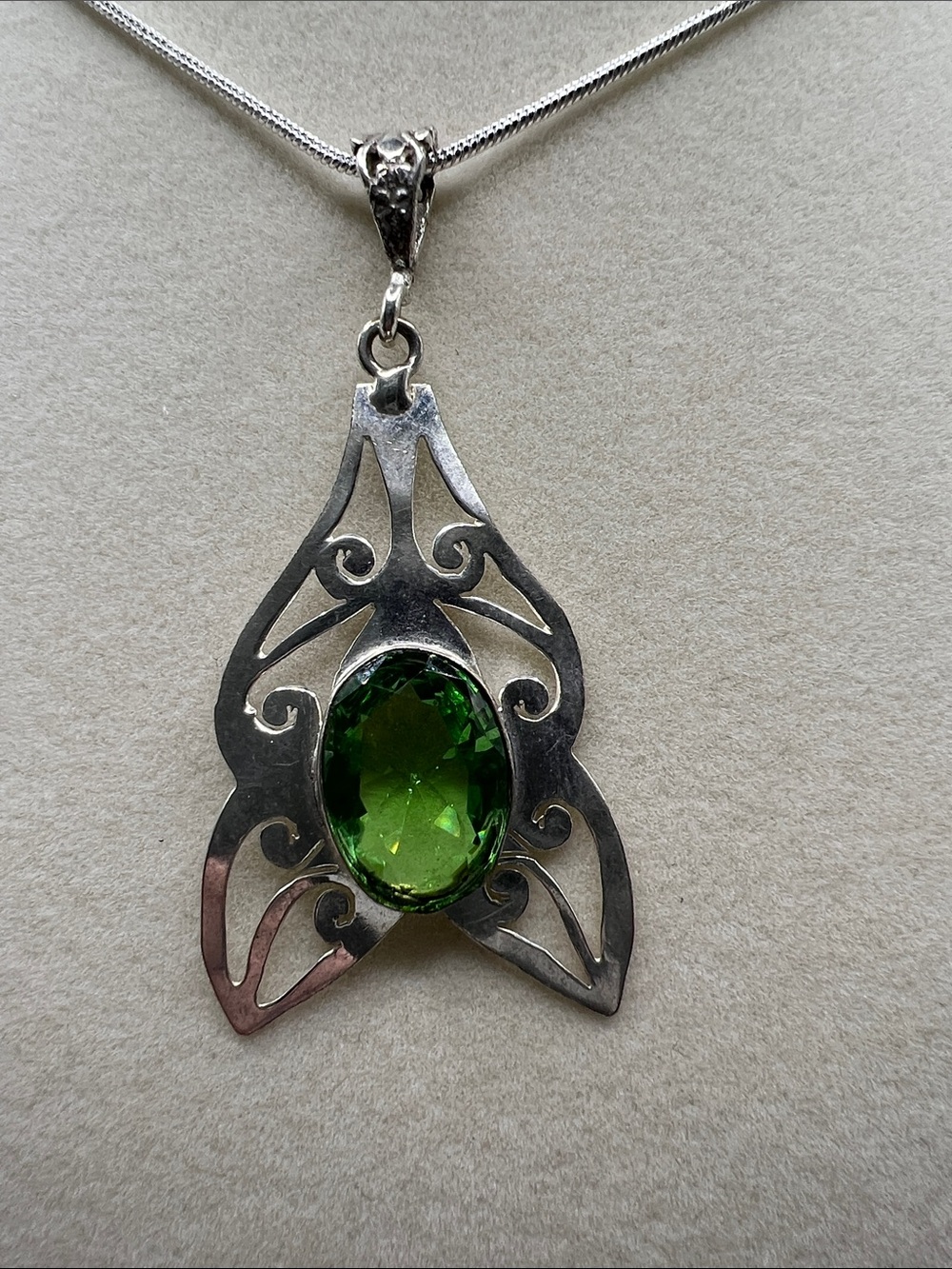 Peridot Pendant Necklace